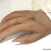 N2140b Bracelet bague doré - bijou de main acier or - Bijoux Bracelets en ligne Ninanina
