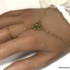 N2140d Bracelet bague doré - bijou de main acier or - Bijoux Bracelets en ligne Ninanina