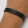 N2302B Bracelet personnalisé avec prénom homme ou femme cuir gravé - Bijoux Bracelets hommes en ligne Ninanina
