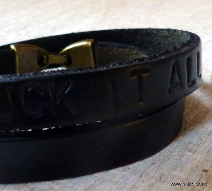 N2303 Bracelet cuir personnalisé homme femme double tour - Bijoux Bracelets en ligne Ninanina