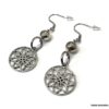 N2392 Boucles d'oreilles pendantes longues métal argent - Bijoux Boucles d oreilles en ligne Ninanina