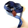 N2460d Bracelet pendentif main de fatma acier inoxydable sur galon de soie bleu - Bijoux Bracelets femmes en ligne Ninanina