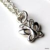 N2499a Collier papillon petit pendentif Argent 925 massif sur fine chaine - Bijoux Colliers fins en ligne Ninanina