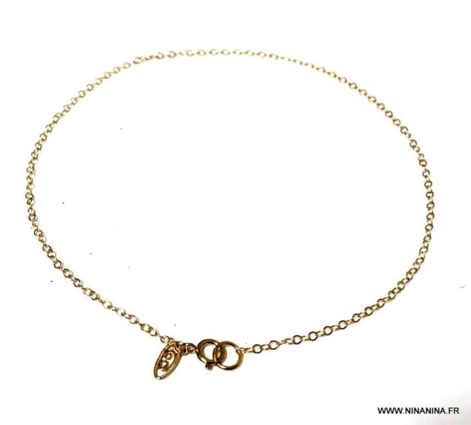 N2557d Bracelet cheville doré Plaqué Or gold filled 14 carats femme - Bijoux Chaines en ligne Ninanina