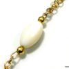 N2558terf bijou de pied plaqué or et nacre
