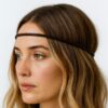 N2582a Headband Cuir Tressé femme minimaliste style boheme chic - Accessoires de coiffures femmes en ligne Ninanina