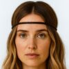 N2582c Headband Cuir Tressé femme minimaliste style boheme chic - Accessoires de coiffures femmes en ligne Ninanina