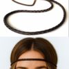 N2582d Headband Cuir Tressé femme minimaliste style boheme chic - Accessoires de coiffures femmes en ligne Ninanina