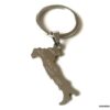 N2625a Porte clé Italie pendentif carte Acier inoxydable argenté - Accessoires en ligne Ninanina