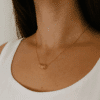 N2660g Collier Fin Plaqué Or Femme Chainette et Disques Argent 925 Doré - Bijoux Colliers or laminé en ligne Ninanina
