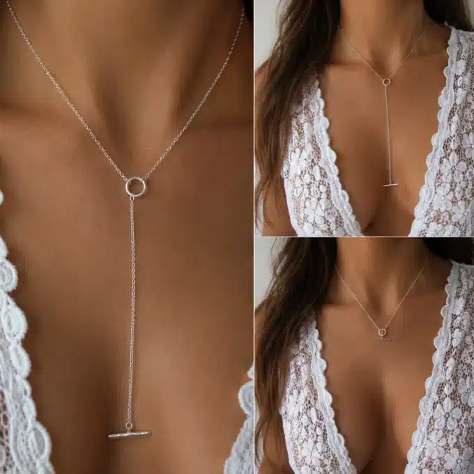 N2667 Collier Argent 925 massif artisanal coulissant pour femme - Bijoux colliers femmes en ligne Ninanina