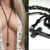 N2667d Chapelet collier femme ou homme perles hematite noires - Bijoux Colliers en ligne Ninanina