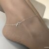 N2736 Chainette de cheville Argent 925 massif pour femme - Bijoux de pied en ligne Ninanina
