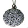 N274terd collier long rosace métal argent