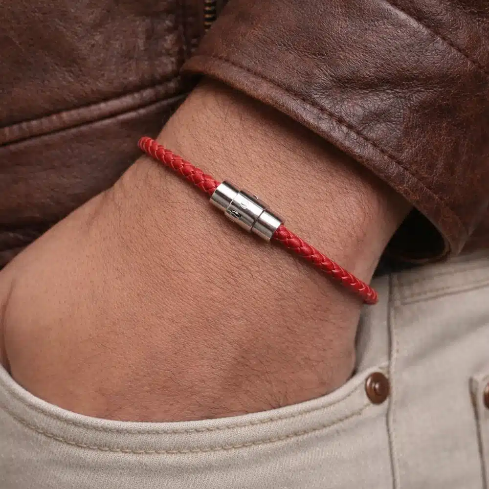 Bracelet cuir marron triskèle avec boucles réglable PR206-M