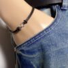 N2782n bracelet cordon cuir infini argent massif