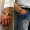 N2787 Bracelet coquillage artisanal homme et femme cauri perles bois cordon coton ciré réglable - Bijoux Bracelets coquillages en ligne Ninanina