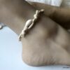 N2788 Bracelet cheville coquillage femme cauri perles bois - Bijoux de pieds en ligne Ninanina