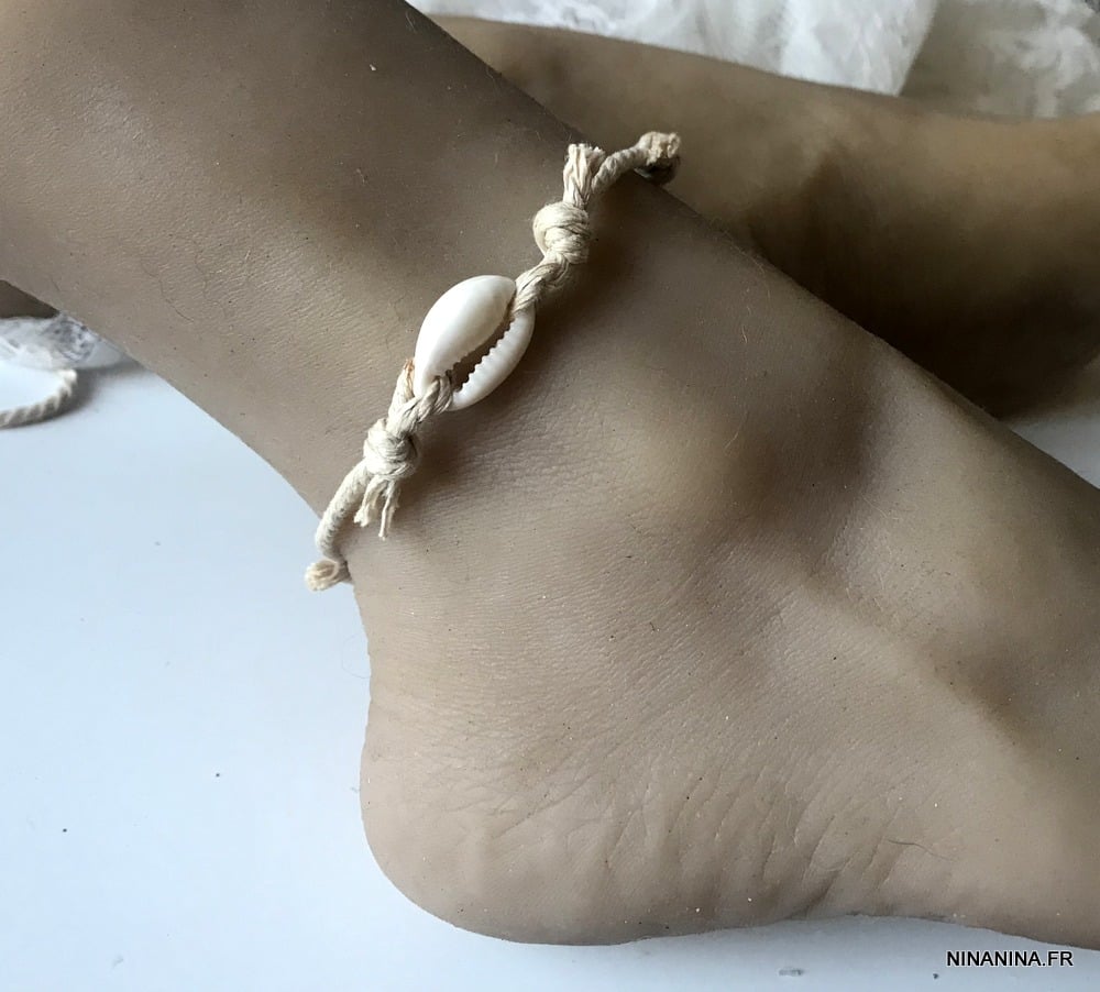 Bracelet élastique perles en bois et pierre de lune - Perles & Co