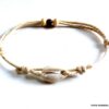 N2788h Bracelet de cheville cordon coquillage cauri - Bijoux Bracelets en ligne NINANINA