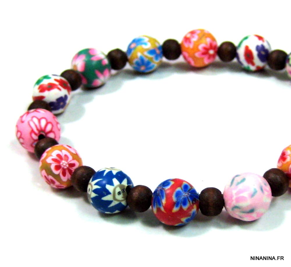 Bracelet de cheville waterproof femme perles polymere colorées – Image 7