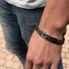 N2958 Bracelet Homme Acier inoxydable maillons larges - Bijoux Bracelets en ligne Ninanina