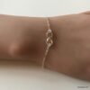N3018a Bracelet Argent femme fin et minimaliste symbole infini - Bijoux Bracelets femmes en ligne Ninanina