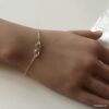 N3018d Bracelet Argent femme fin et minimaliste symbole infini - Bijoux Bracelets femmes en ligne Ninanina