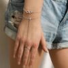 N3018e Bracelet Argent signe infini artisanal - bijou fin et minimaliste pour Femme - Bijoux Bracelets infinity en ligne Ninanina