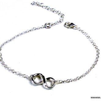 Bracelet Argent femme fin et minimaliste symbole infini