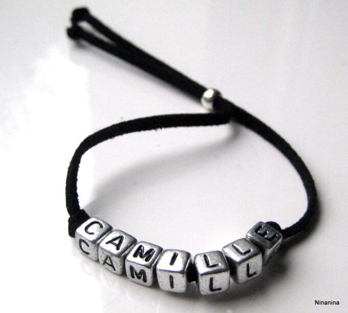 N3025BIS bracelet prenom argent