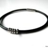 N3035 bracelet homme cuir et acier inoxydable