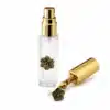 N303a Atomiseur flacon de parfum rechargeable métal doré et fleurs - Accessoires femmes en ligne Ninanina