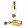 N303c Atomiseur flacon de parfum rechargeable métal doré et fleurs - Accessoires femmes en ligne Ninanina