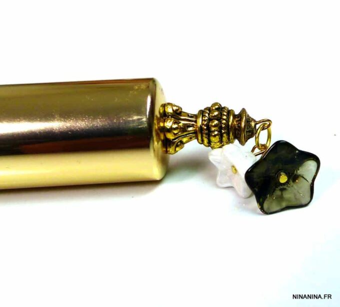 N303terf vaporisateur de sac verre et métal doré