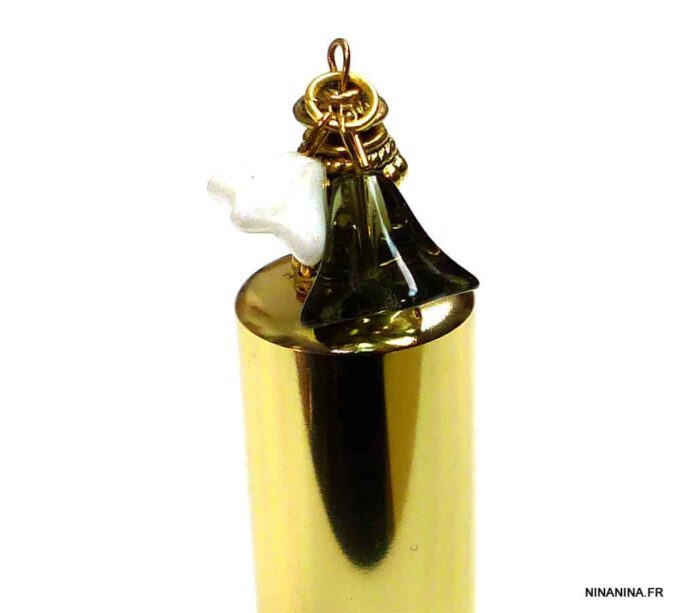 N303tern vaporisateur de sac verre et métal doré