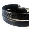 N3123 Bracelet cuir personnalisé noir 2 tours homme - Bijoux Bracelets personnalisés en ligne Ninanina