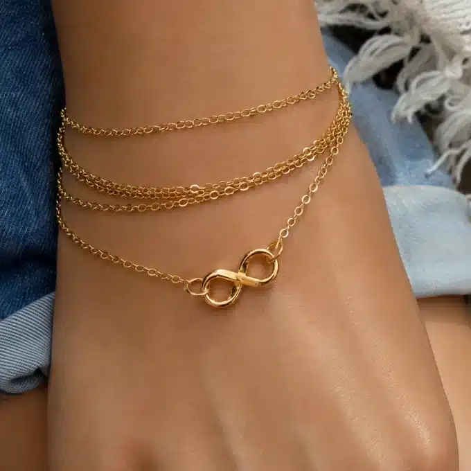 N3200C Chaine de taille Infini Plaqué Or 14 carats gold filled - Bijoux de corps femmes en ligne Ninanina