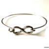 N3232b Jonc infini fin - bracelet d'esclave femme métal argent - Bijoux Bracelets en ligne Ninanina
