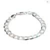 N3245y Bracelet homme maille gourmette plaqué Argent 10mm - Bijoux bracelets hommes en ligne Ninanina