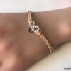 N3272b Bracelet infini Argent 925 massif personnalisé cordon cuir - Bijoux Bracelets en ligne Ninanina
