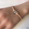 N3272d Bracelet infini Argent 925 massif personnalisé cordon cuir - Bijoux Bracelets en ligne Ninanina