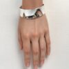 N3278c Bracelet Manchette Large Unisexe en Argent Plaqué – Bijou Élégant 22 mm - Bijoux Bracelets manchettes homme et femme en ligne Ninanina