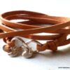 N3341b Bracelet infini femme personnalisé Argent 925 cordon cuir - Bijoux Bracelets femmes en ligne Ninanina