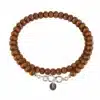 N3417e Bracelet Argent Infini Personnalisé Homme Lettre Perles Bois – Bijoux Bracelets hommes en ligne Ninanina