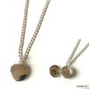 N3418a Collier photo homme pendentif rond Argent plaqué - Bijoux Colliers porte photo en ligne Ninanina