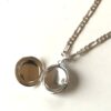 N3418c Collier photo homme pendentif rond Argent plaqué - Bijoux Colliers porte photo en ligne Ninanina