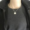 N3418e Collier photo homme pendentif rond Argent plaqué - Bijoux Colliers porte photo en ligne Ninanina