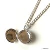 N3418h Collier photo homme pendentif rond Argent plaqué - Bijoux Colliers porte photo en ligne Ninanina