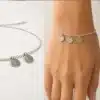 N3426 Bracelet personnalisé femme lettre gravée Argent 925 - Bijoux bracelets femmes en ligne Ninanina